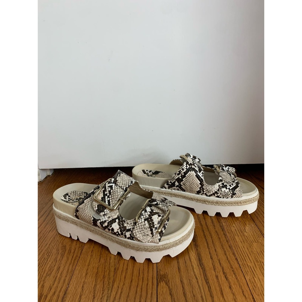 Shu Shop Snakeskin Platform Sandals Size 6